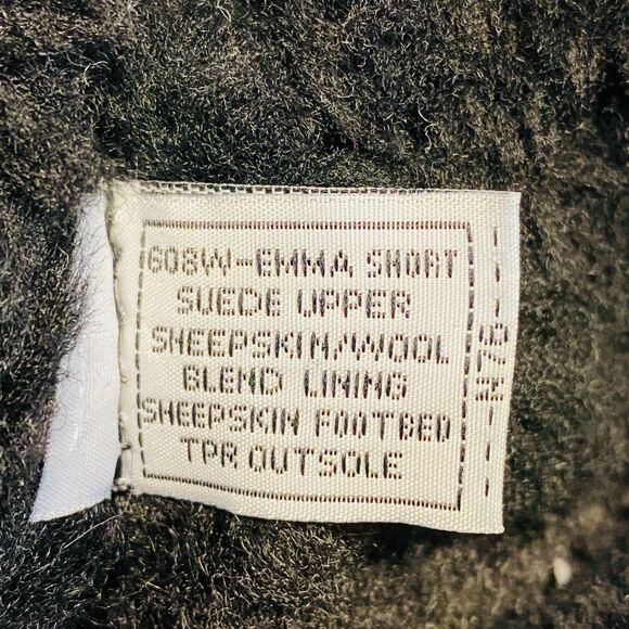 Bearpaw 608W Emma Short Black Boots Suede Sheepskin Womens Boots Size 7 - Picture 6 of 6